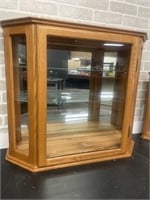 Oak display Cabinet perfect for Collectibles!