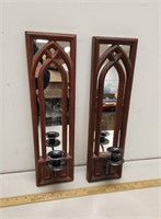 Pair of Home Interiors Mirror Backed Candle