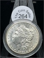 1881 S Morgan Silver Dollar UNC