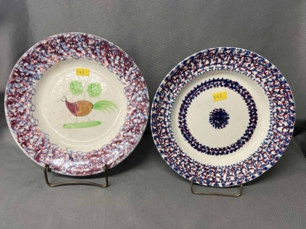 (2) Spatterware Plates