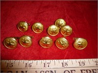 5 Sets Vintage Texas Brass Cufflinks - 10pc