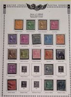 1938-43 Rotary Press Stamp Sheet