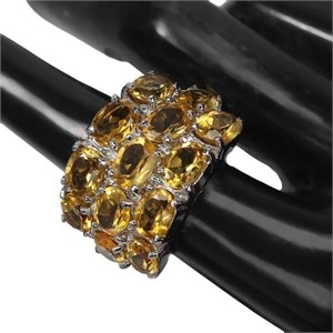 Natural Unheated Oval Brazil  Citrine Ring