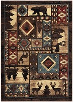 Home Dynamix Buffalo Bear Rustic Area Rug,