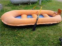 Inflatable Rubber Dingy in Wooden Box