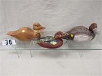 (3) WOODEN DUCK DECOYS: