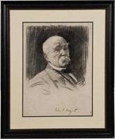John Singer Sargent Drawing of Georges Clemenceau