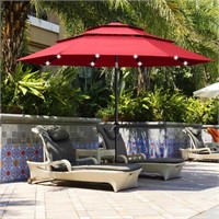 Symple Stuff  129.9'' Lighted Market Umbrella $289