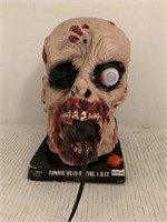 Zombie Head Eating a Rat