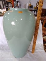 Ceramic Seafoam green large Vase,cracked