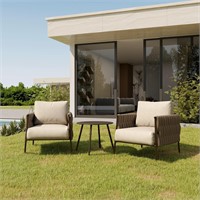 3 Pieces Patio Furniture  Armchairs/Coffee Table