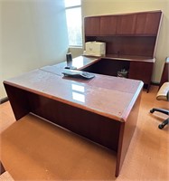 NATIONAL MAHOGANY U SHAPE DESK