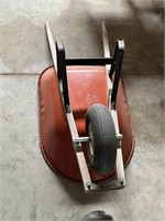 Orange wheelbarrow