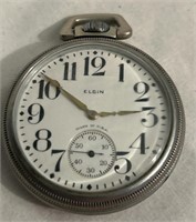 Elgin pocket watch. Seven jewel, base metal,