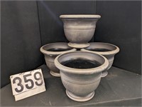 4 Heavy Composition 15"x11.5" Belly Pot Planters