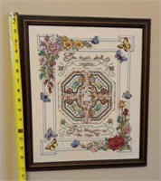 Needlepoint and other framed art