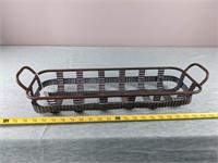 Galvanized Basketweave Tray