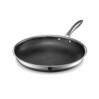 HexClad Hybrid Nonstick Frying Pan, 12-Inch,