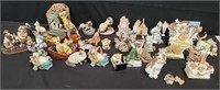 Group of cat figurines box lot