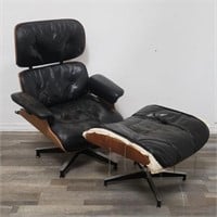 Eames Herman Miller lounge chair & ottoman as is