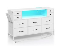 Rolanstar Dresser with Power Outlets and LED