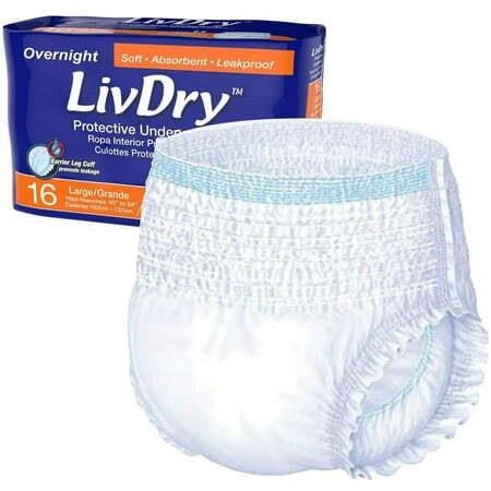 LivDry Overnight Adult Diapers for Women and Men