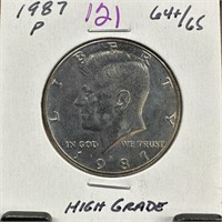1987 UNC JFK HALF DOLLAR
