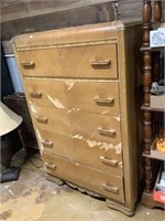 Waterfall Chest of drawers 34x18x51 damaged