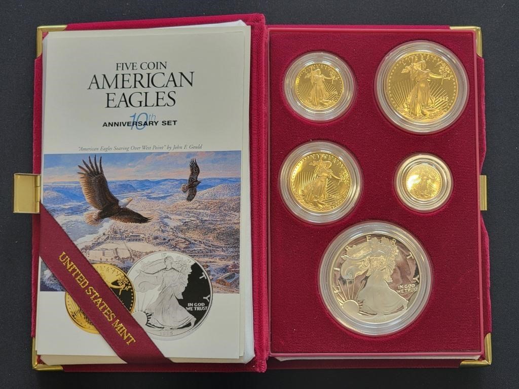 1995-W 5 Coin American Eagles Gold Set w/ Silver