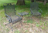 Pair of Wrought iron Vintage Rocking patio chairs