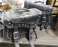 Pair of Heat Resistant Leather Saddle Bags