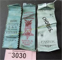 1886 and other Soldiers Reunion Ribbons