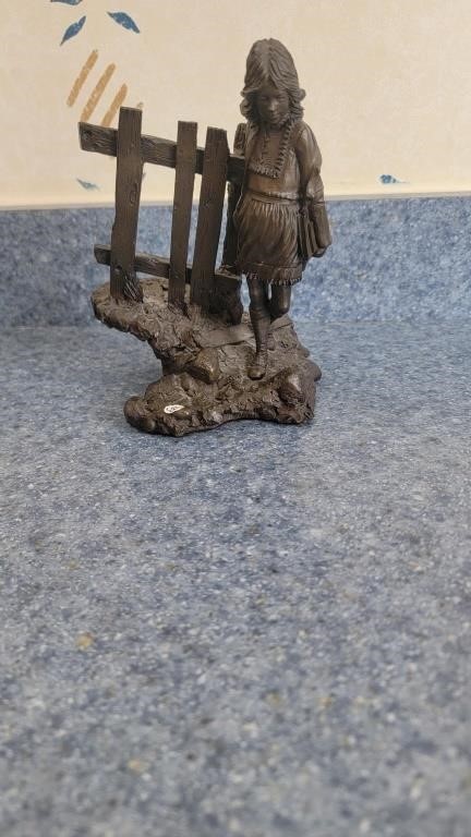 Very heavy ron chaple 1977 solid bronze statue