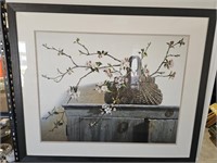 Framed Apple Blossoms Still Life Print
