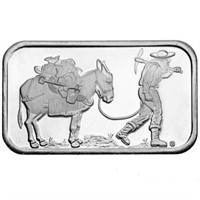 1 oz Prospector Silver Bar - .999 pure