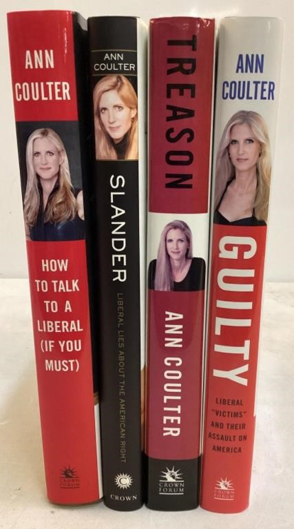 (4) Anne Coulter Hardback Books