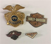 (4) Pins/Badges