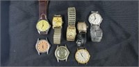 8 Vintage Men's Wrist Watches