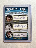 BABE RUTH JOE DIMAGGIO MICKEY MANTLE ICONIC INK