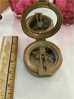 antique large brass Brinton Compass
