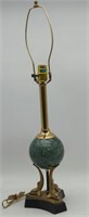 (OP) Marble Ball Brass Base Lamp w/ Dolphins at