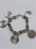 Marked TC Sterling Charm Horoscopes Bracelet-