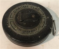 Vintage Lufkin Chrome Clad 25ft Steel Tape
