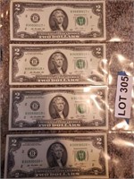 (4) $2 Star Note Bills, Series of 2013**