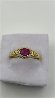 18k Ruby and Diamond Ring Size 6.75