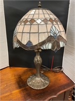 21” tall stained glass lamp