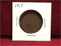 1913 Canada Large 1¢ Coin