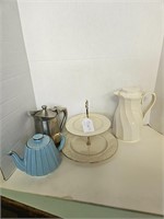 TEA POT , CREAMERS & A  SCONE  TRAY