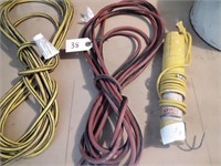 Trouble light and extension cords