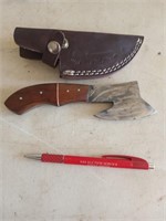 Miniature hatchet style knife